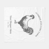 Chicken Farm House フリースブランケット (正面(横))