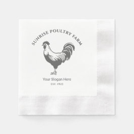 Chicken Farm House Paper Napkin 縁ありカクテルナプキン