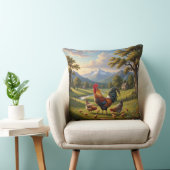 Chicken Farm House Throw Pillow クッション (椅子)
