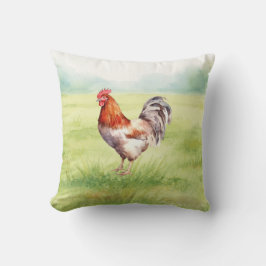 Chicken Farm House Watercolor クッション