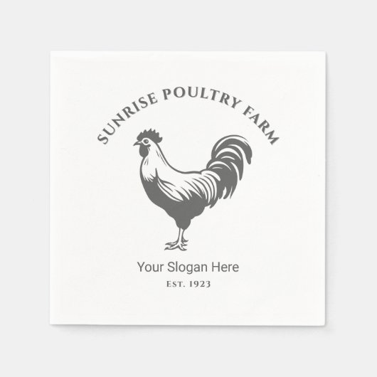 Chicken Farm Paper Napkin スタンダードカクテルナプキン (正面)