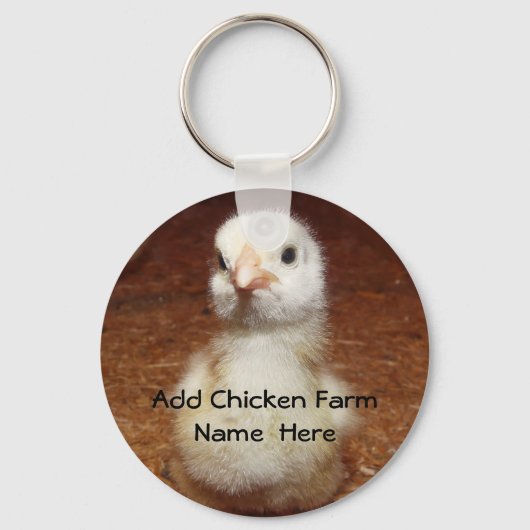 Chicken Farmer Keychain with Baby Chick キーホルダー (正面)