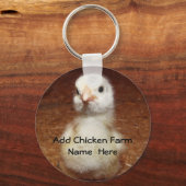 Chicken Farmer Keychain with Baby Chick キーホルダー (正面)