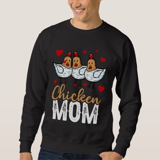 Chicken Farmer Woman Rooster   スウェットシャツ (正面)