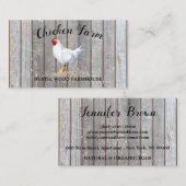 Chicken Farmhouse Rustic Egg 名刺 (正面/裏面)