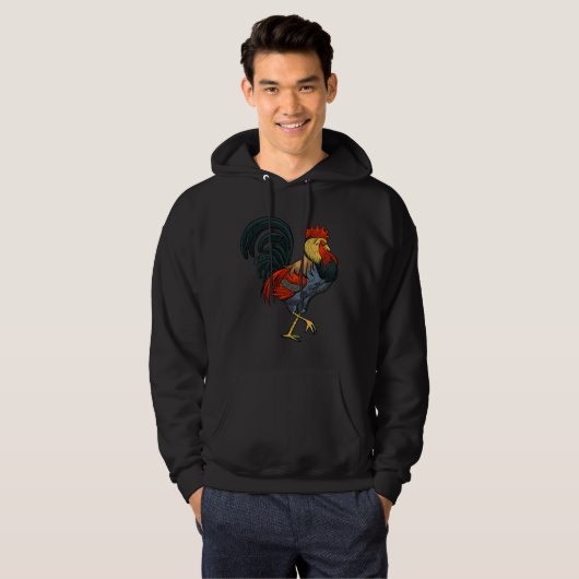 Chicken Farming Rooster Chicken Farmer パーカ (正面フル)