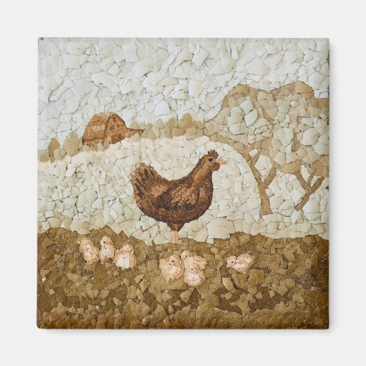 Chicken Farmyard Magnet マグネット (正面)