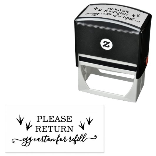Chicken feet Please return egg carton セルフインキングスタンプ (インサイチュ)