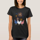 Chicken Fireworks Independence 4th Of July Day Pat Tシャツ (正面)