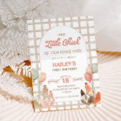 Chicken First Birthday Invitation 招待状
