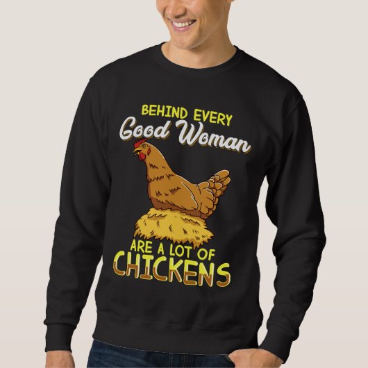 Chicken for Women Lots of Chickens スウェットシャツ (正面)