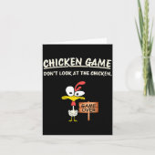 Chicken Game Don't Look At The Chicken Funny Chick カード (正面)