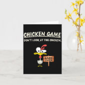 Chicken Game Don't Look At The Chicken Funny Chick カード (黄色い花)