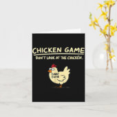 Chicken Game Don't Look At The Chicken Funny Chick カード (黄色い花)