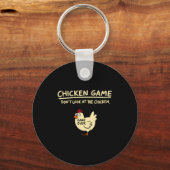 Chicken Game Dont Look At The Chicken Funny Chick  キーホルダー (正面)