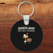 Chicken Game Don't Look At The Chicken Funny Chick キーホルダー (正面)