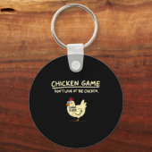 Chicken Game Don't Look At The Chicken Funny Chick キーホルダー (正面)