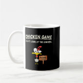 Chicken Game Don't Look At The Chicken Funny Chick コーヒーマグカップ (左)