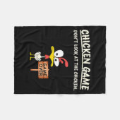 Chicken Game Don't Look At The Chicken Funny Chick フリースブランケット (正面(横))