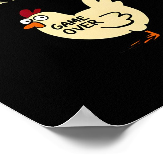 Chicken Game Dont Look At The Chicken Funny Chick  ポスター (角)
