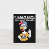 Chicken Game Humorous Family Tee - Uni-adults &amp カード (正面)