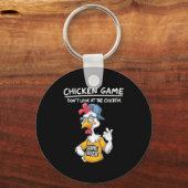 Chicken Game Humorous Family Tee - Uni-adults &amp キーホルダー (正面)