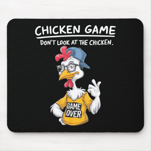 Chicken Game Humorous Family Tee - Uni-adults & マウスパッド (正面)