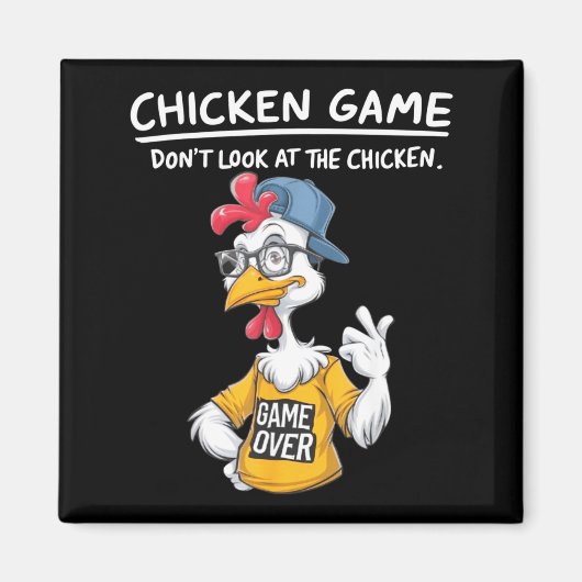 Chicken Game Humorous Family Tee - Uni-adults &amp マグネット (正面)
