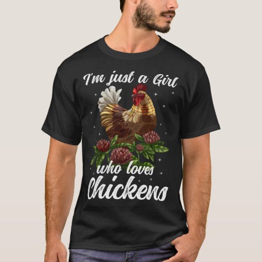 Chicken Girl Chicken Owner Chicken Mom Chicken Far Tシャツ (正面)