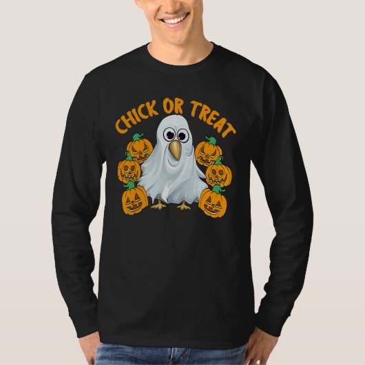 Chicken Halloween Trick Or Treat Chicken Farmer Ro Tシャツ (正面)