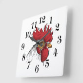 Chicken Head Wall Clock スクエア壁時計 (傾斜)