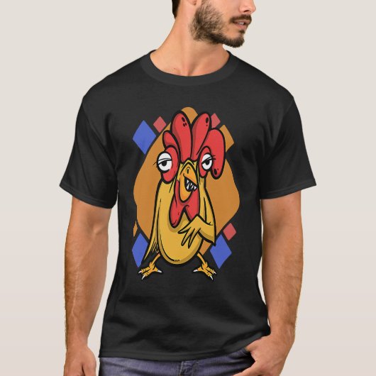 chicken hen rooster tシャツ (正面)