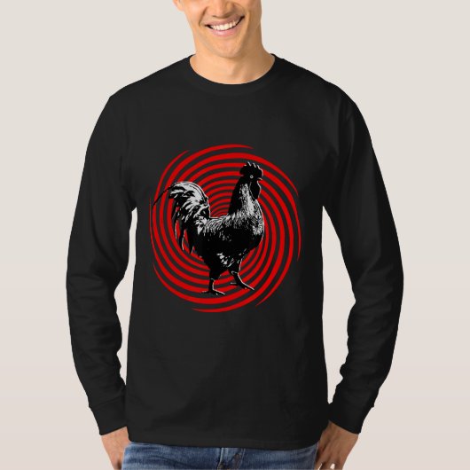 Chicken Hypnotic Trance Spiral Tシャツ (正面)