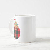 Chicken In Cket Funny Xmas Plaid Cket Chicken Chri コーヒーマグカップ (正面左)