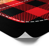 Chicken In Cket Funny Xmas Plaid Cket Chicken Chri ポスター (角)