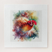 Chicken in Light 200824AREF146 - Watercolor ジグソーパズル (横)