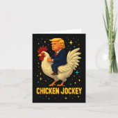 Chicken Jockey Trump Funny Meme 2  カード (正面)