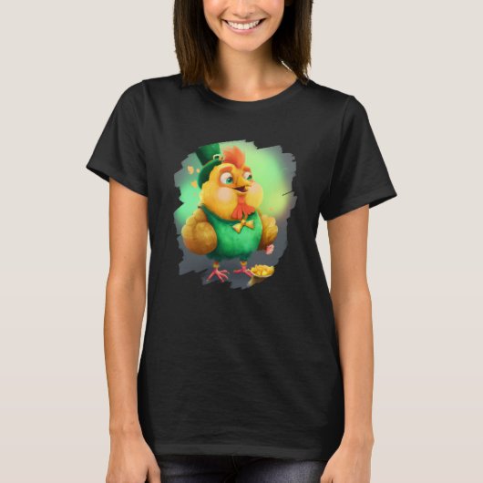 Chicken Leprechaun St Patricks Day Chicken Tシャツ (正面)