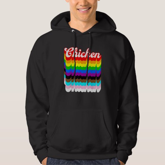 Chicken LGBTQ pride rainbow パーカ (正面)
