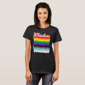 Chicken LGBTQ pride rainbow Tシャツ (正面フル)