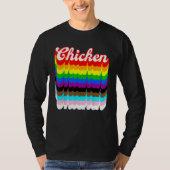 Chicken LGBTQ pride rainbow Tシャツ (正面)