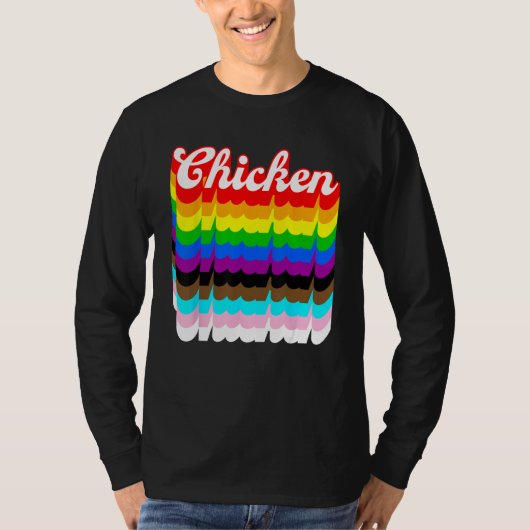 Chicken LGBTQ pride rainbow Tシャツ (正面)