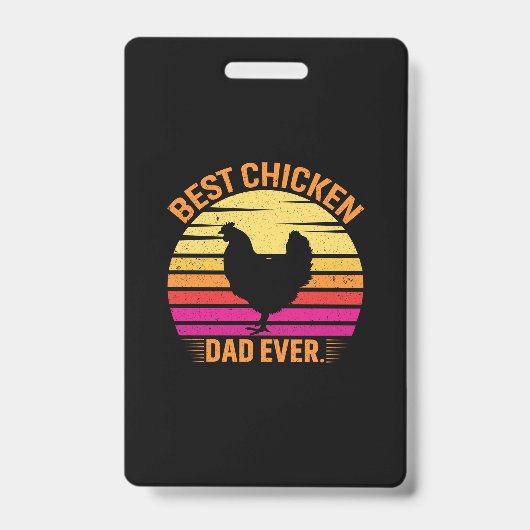 Chicken Lover | Best Chicken Dad Ever バッジ (正面)