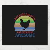 Chicken Lover | Chicken Are Freaking Awesome ビールラベル (シングルラベル)