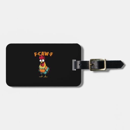 Chicken Lover Funny F-Caw-F Chicken ラゲッジタグ (正面横)