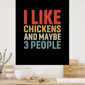 Chicken Lover | I Like Chickens ポスター (キッチン)