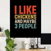 Chicken Lover | I Like Chickens ポスター (ホームオフィス)
