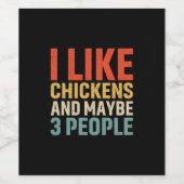 Chicken Lover | I Like Chickens ワインラベル (シングルラベル)