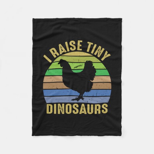 Chicken Lover | I Raise Tiny Dinosaurs フリースブランケット (正面)