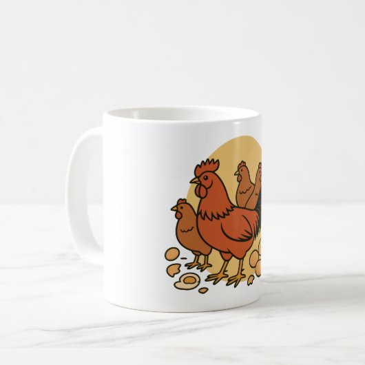 Chicken Lover Mug コーヒーマグカップ (正面左)